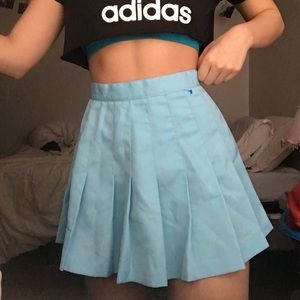 Blue school girl tennis skirt